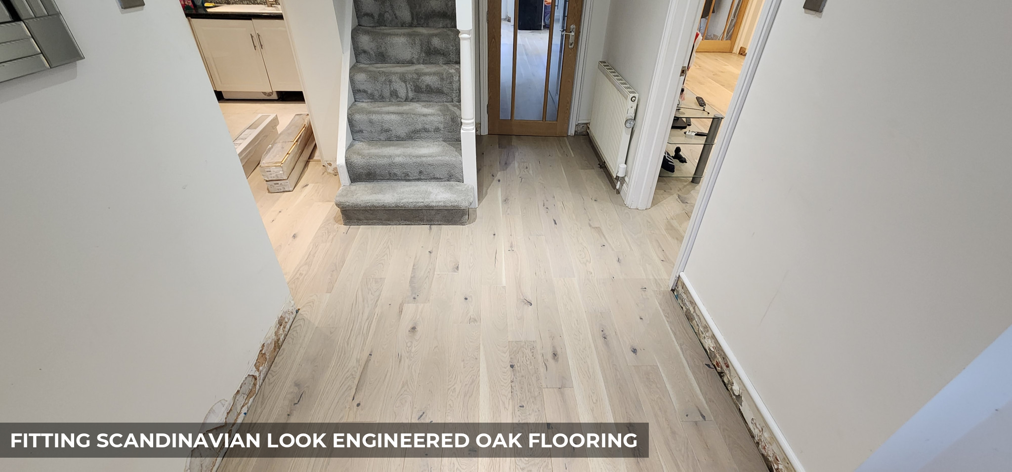 Fitting Scandinavian Look Engineered Oak Flooring in House  Renovation in St Albans