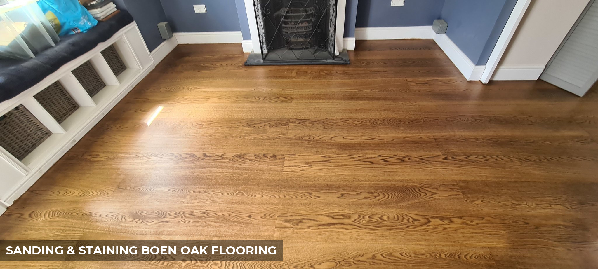 Sanding, Staining & Refinishing BOEN Wood Flooring in Matt Lacquer in Tooting