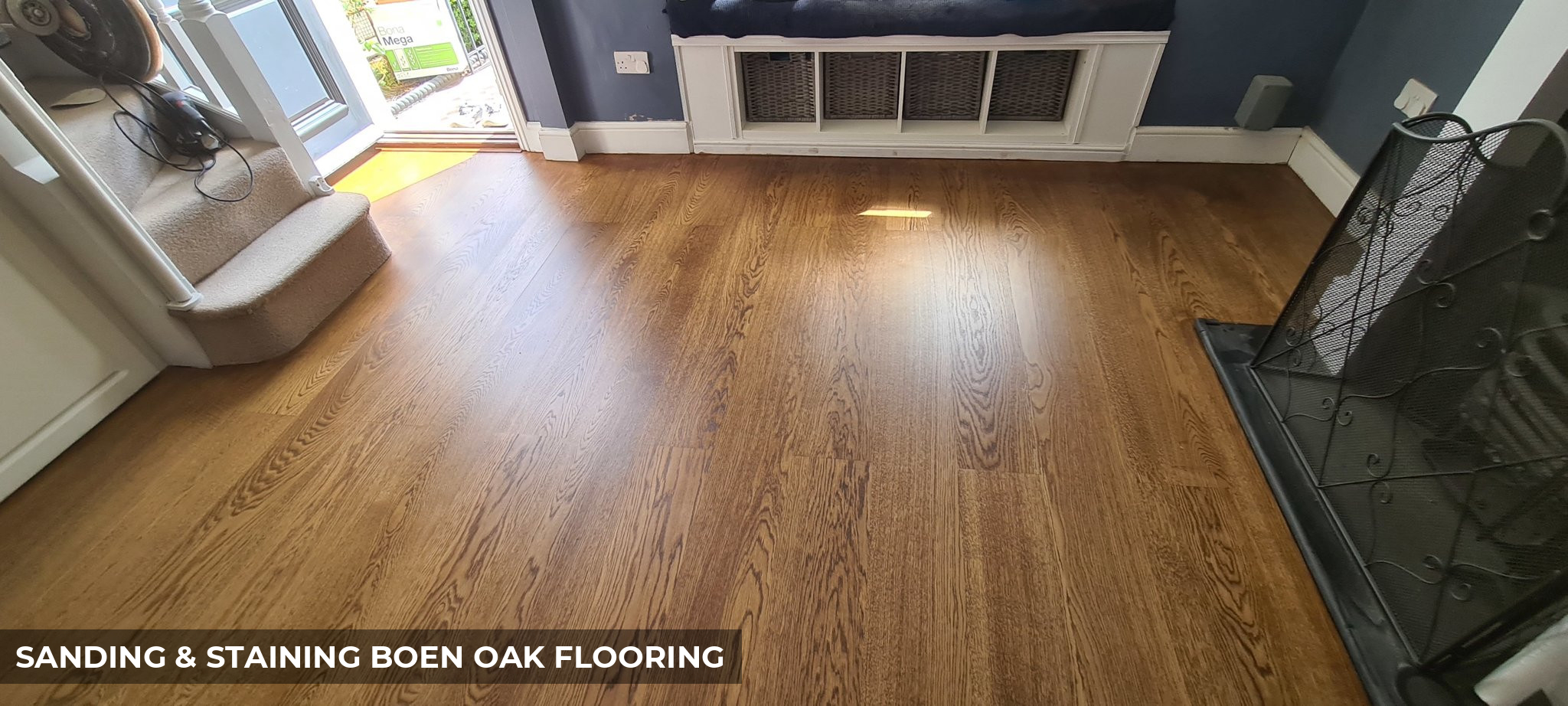 Sanding, Staining & Refinishing BOEN Wood Flooring in Matt Lacquer in Tooting