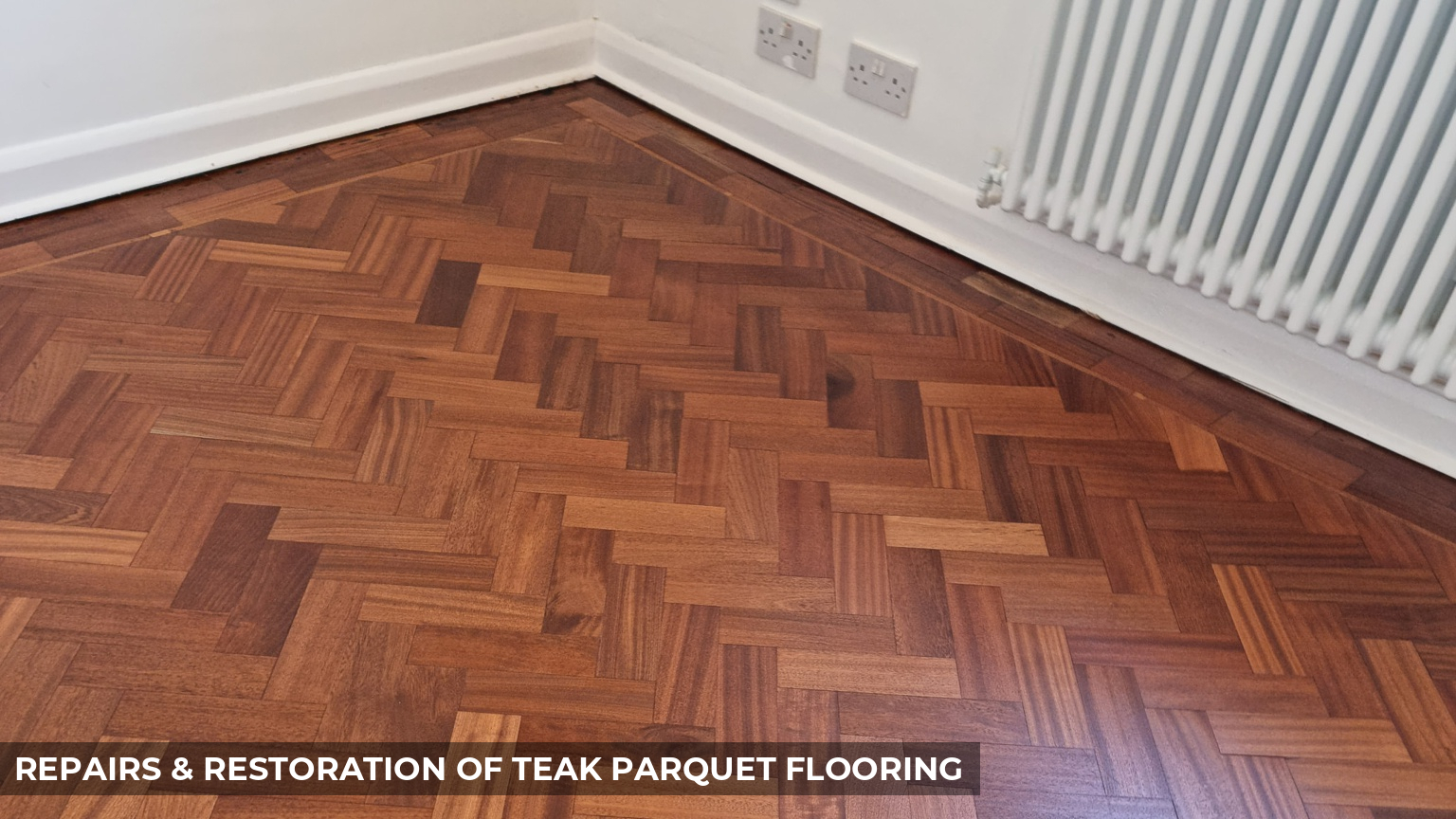 Repairs & Restoration of Teak Parquet Flooring in Sutton