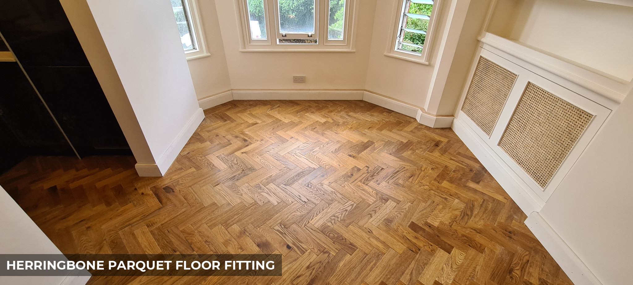 Herringbone Parquet Floor Fitting with Pipes Boxing in Highbury