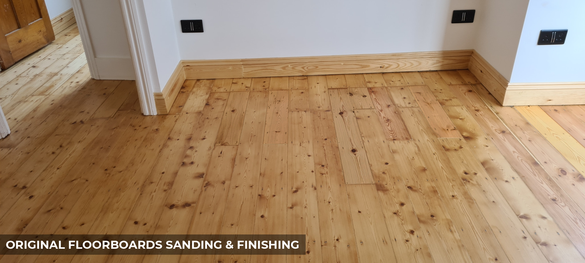 Sanding & Finishing a Mix of Original Floorboards & Oak Flooring in Cockfosters