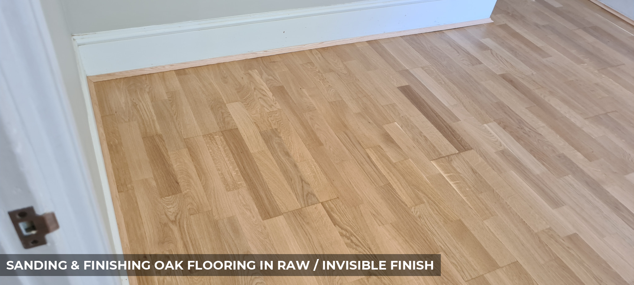 Sanding & Finishing Multi-strip Oak Flooring in Raw / Invisible Finish in Sunbury, TW16