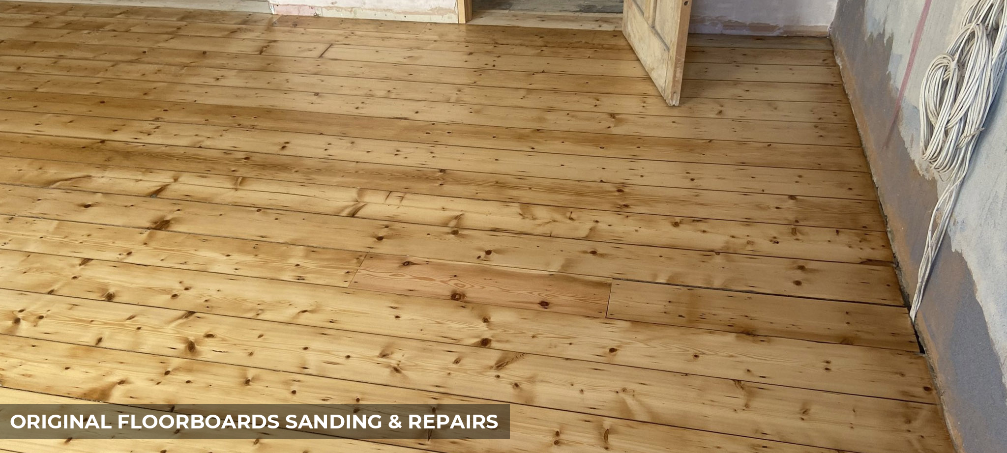 Sanding & Repairs for Original Floorboards with Clear Finish in Clapton