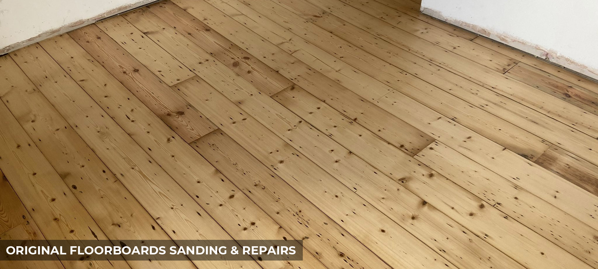 Sanding & Repairs for Original Floorboards with Clear Finish in Clapton