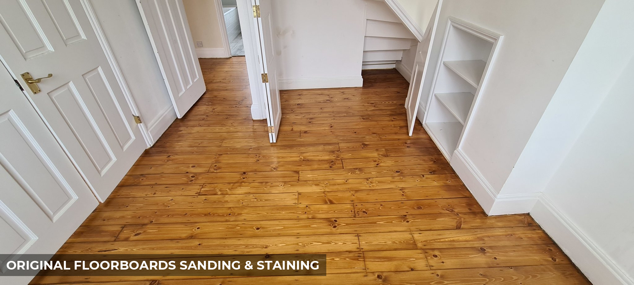 Original Floorboards Sanding & Staining in Medium Oak in Dulwich