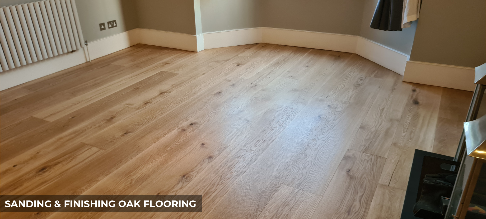 Sanding & Finishing Extra Wide Oak Flooring Planks in Kingston